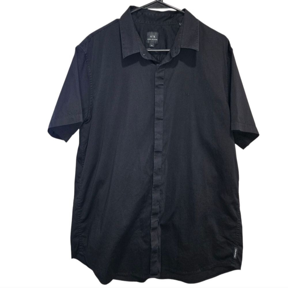 Armani Exchange Black Casual Button Down Shirt